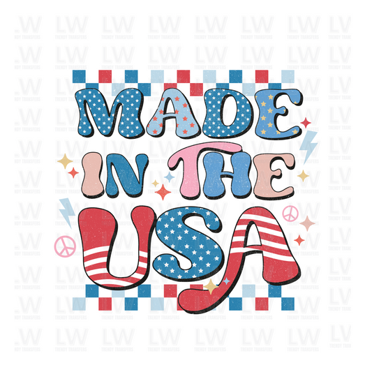MADE IN THE USA 4TH OF JULY DTF Transfer