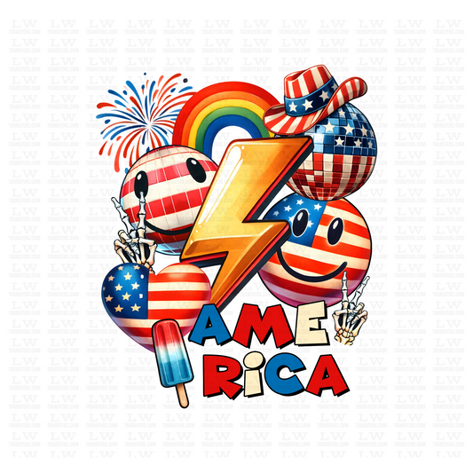 AMERICA 4TH OF JULY DTF TRANSFER - 4TH49