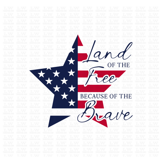 LAND OF THE FREE 4TH OF JULY DTF TRANSFER - 4TH52