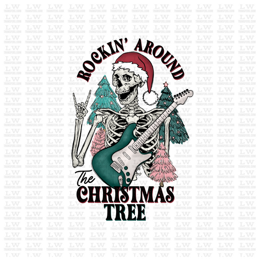 ROCKIN' AROUND CHRISTMAS TREE DTF TRANSFER #CH56