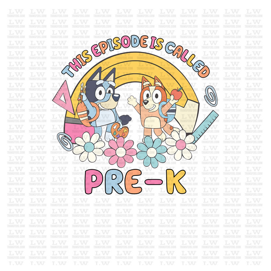 BLUEY PRE-K DTF Transfer #59
