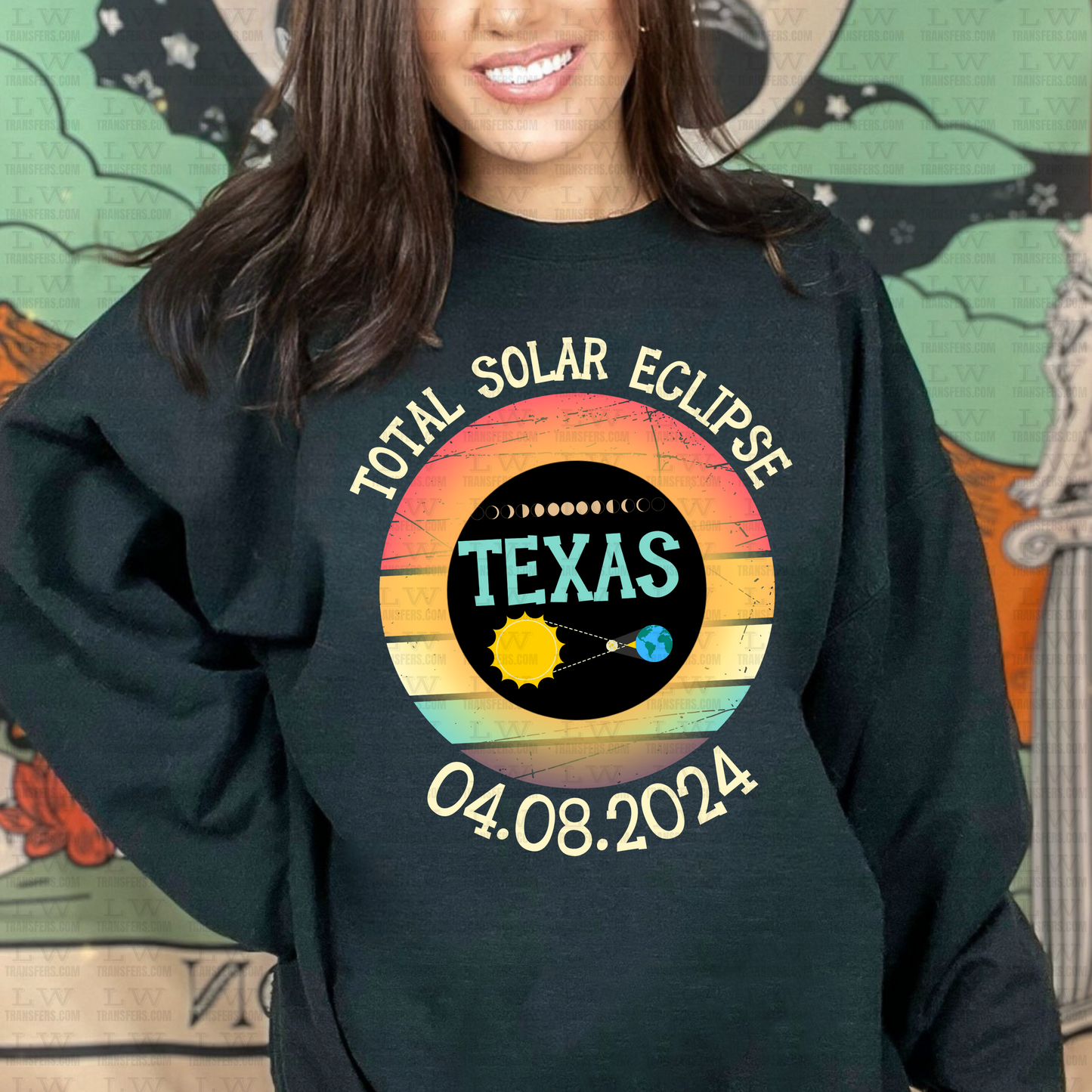 TEXAS TOTAL SOLAR ECLIPSE 2024 DTF TRANSFER - SE-04