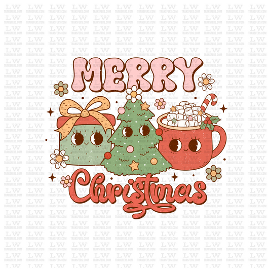 MERRY CHRISTMAS COFFEE DTF TRANSFER #CH59