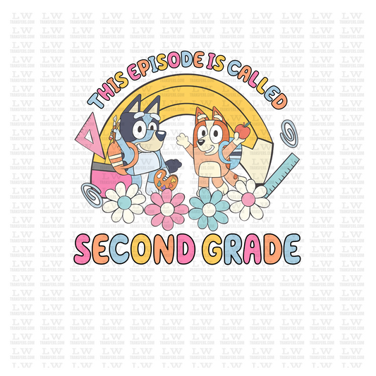 BLUEY SECOND GRADE DTF Transfer #62