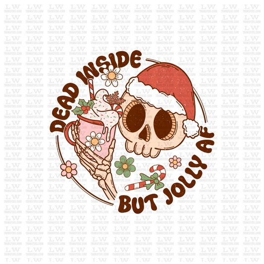 DEAD INSIDE BUT HOLLY AF CHRISTMAS DTF TRANSFER #CH63