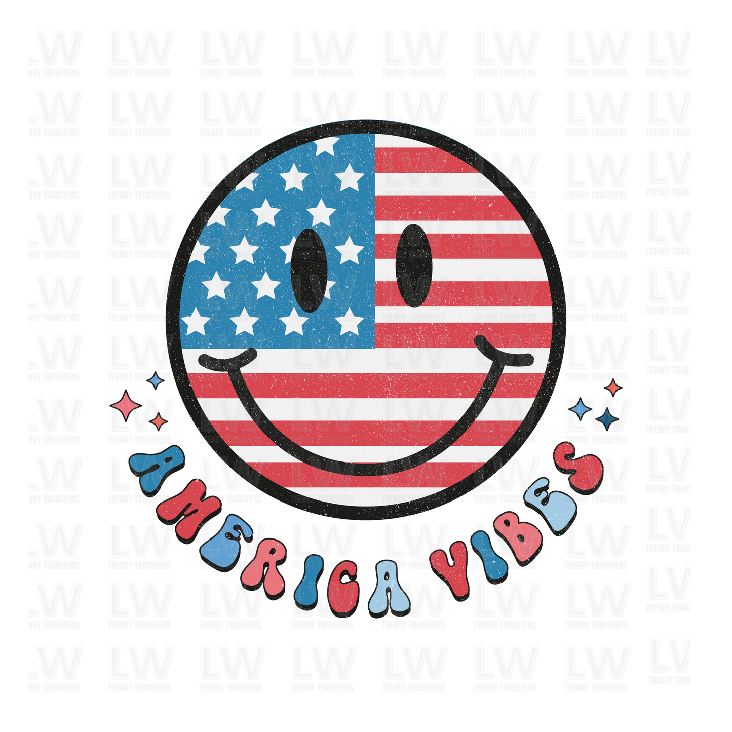 AMERICA VIBES 4TH OF JULY DTF Transfer