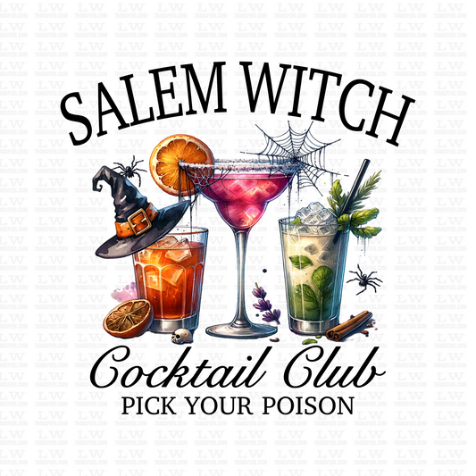 SALEM WITCH COCTAIL CLUB HALLOWEEN DTF Transfer #77