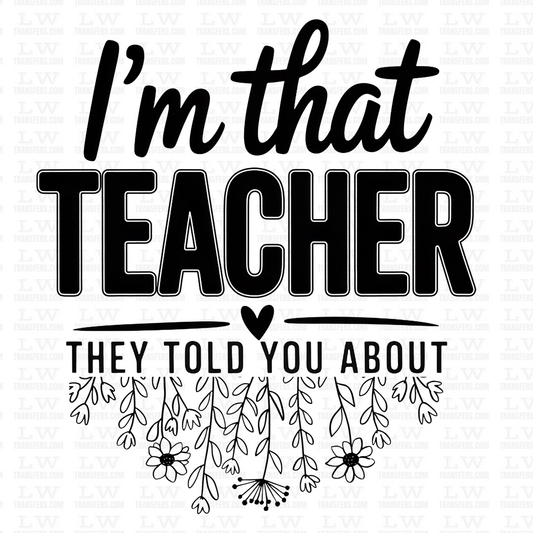 BACK TO SCHOOL / TEACHER DTF TRANSFER #78