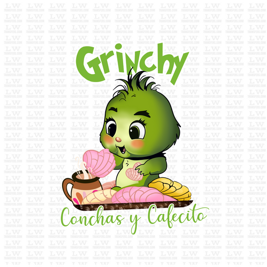 GRINCHY CONCHAS Y CAFECITO DTF TRANSFER #CH73