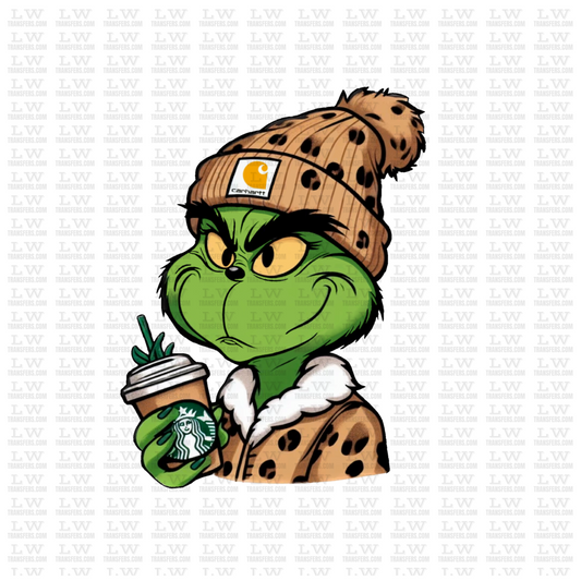 BOUGIE COFFEE GRINCH - CHRISTMAS DTF TRANSFER #CH86