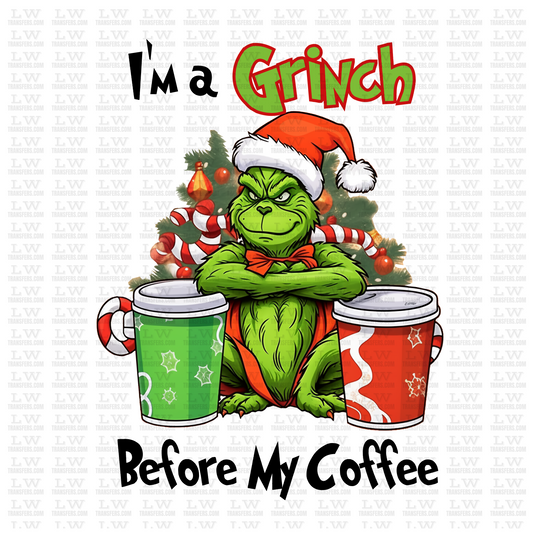 BEFORE MY COFFEE - CHRISTMAS DTF TRANSFER #CH14