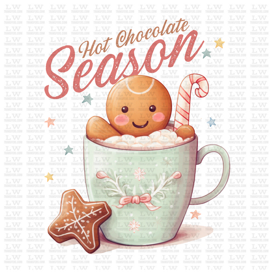 HOT CHOCOLATE SEASON CHRISTMAS DTF TRANSFER #CH25