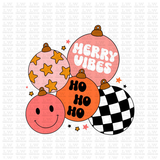 MERRY VIBES CHRISTMAS DTF TRANSFER #CH89