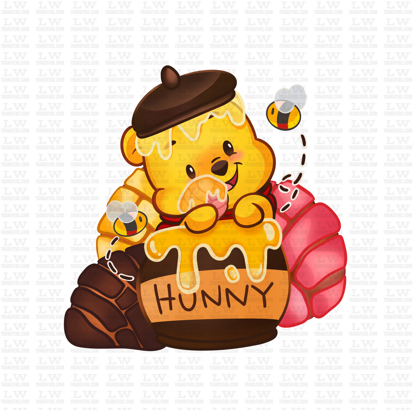 POOH HUNNY AND CONCHAS CHRISTMAS DTF TRANSFER #CH81