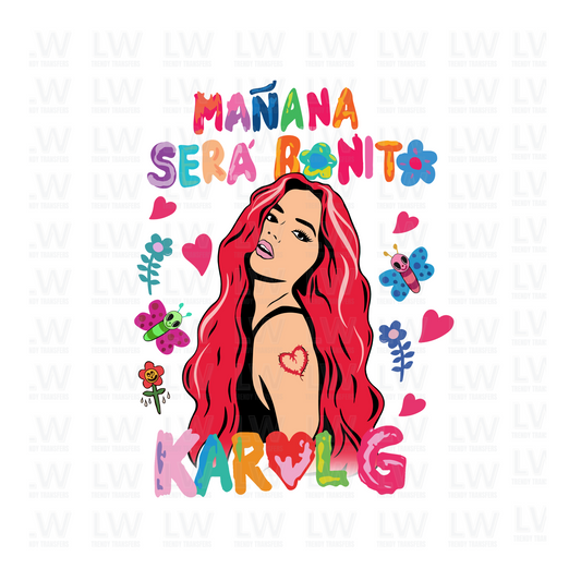 KAROL G MANANA SERA BONITO DTF TRANSFER