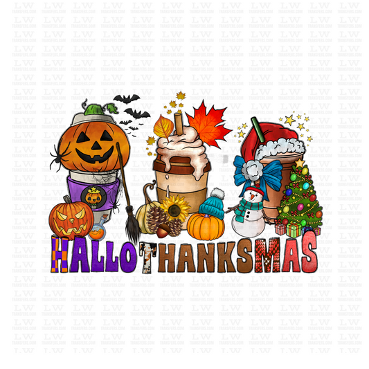 HALLOTHANKSMAS DTF Transfer