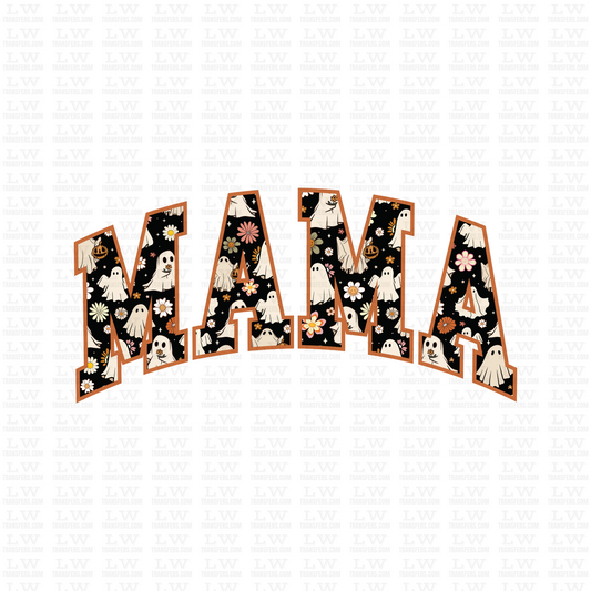 SPOOKY MAMA HALLOWEEN VARSITY LETTERS DTF Transfer #138