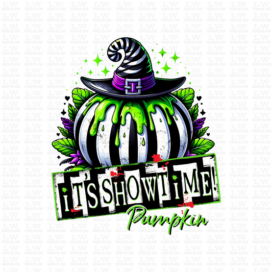 IT'S SHOWTIME PUMKIN HALLOWEEN DTF TRANSFER #H155