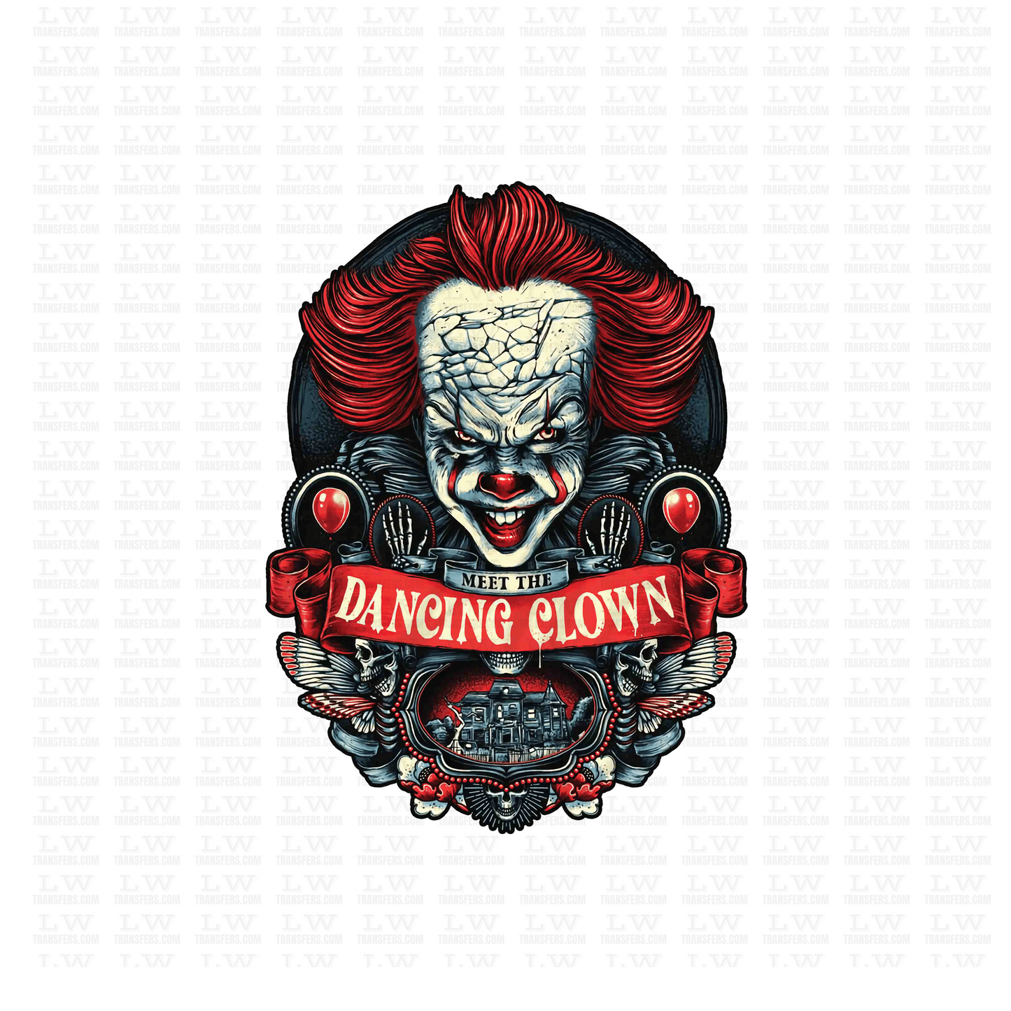 MEET THE DANCING CLOWN HALLOWEEN DTF TRANSFER #H55
