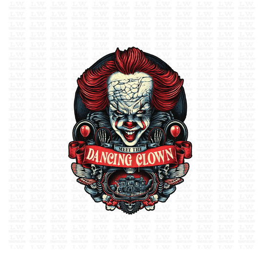 MEET THE DANCING CLOWN HALLOWEEN DTF TRANSFER #H55