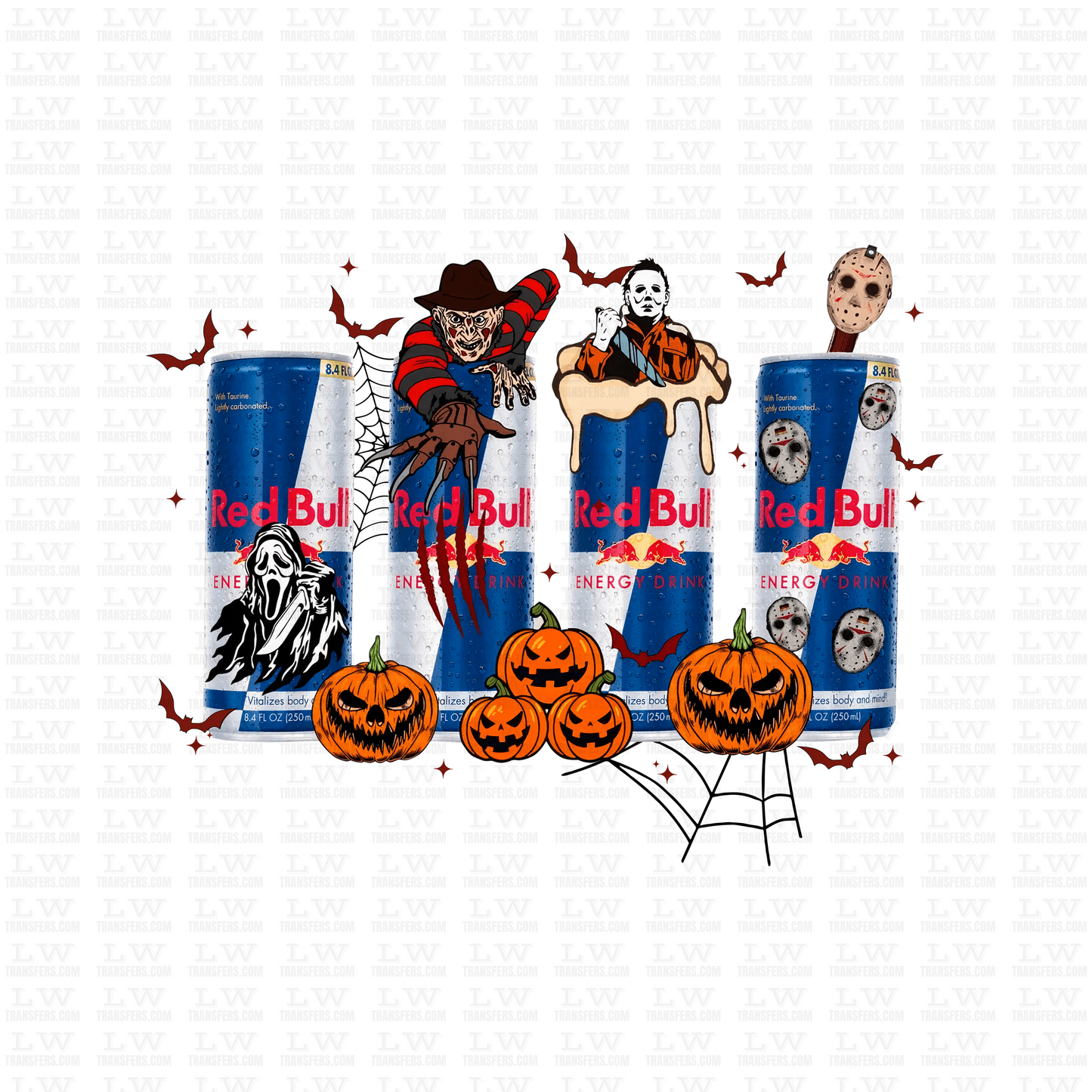 REDBULL DTF HALLOWEEN TRANSFER #H174