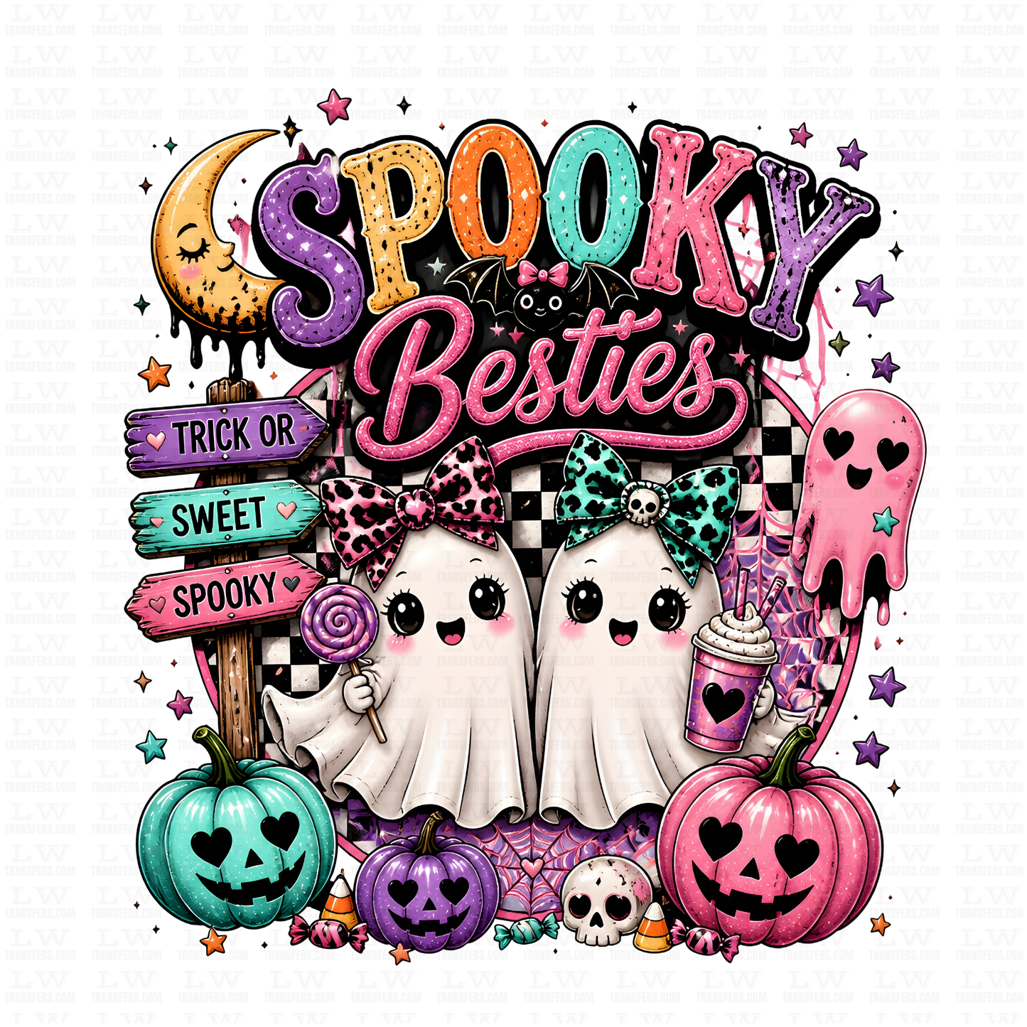 SPOOKY BESTIES DTF Transfer #H418