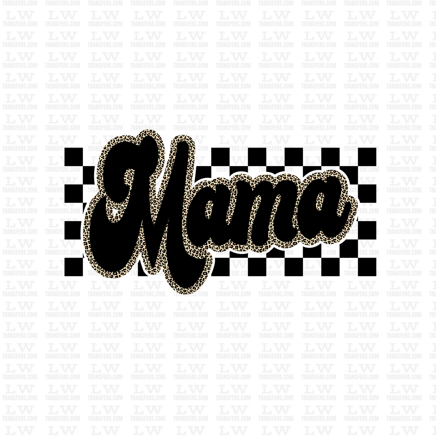 MAMA LEOPARD PRINT DTF TRANSFER - MT30