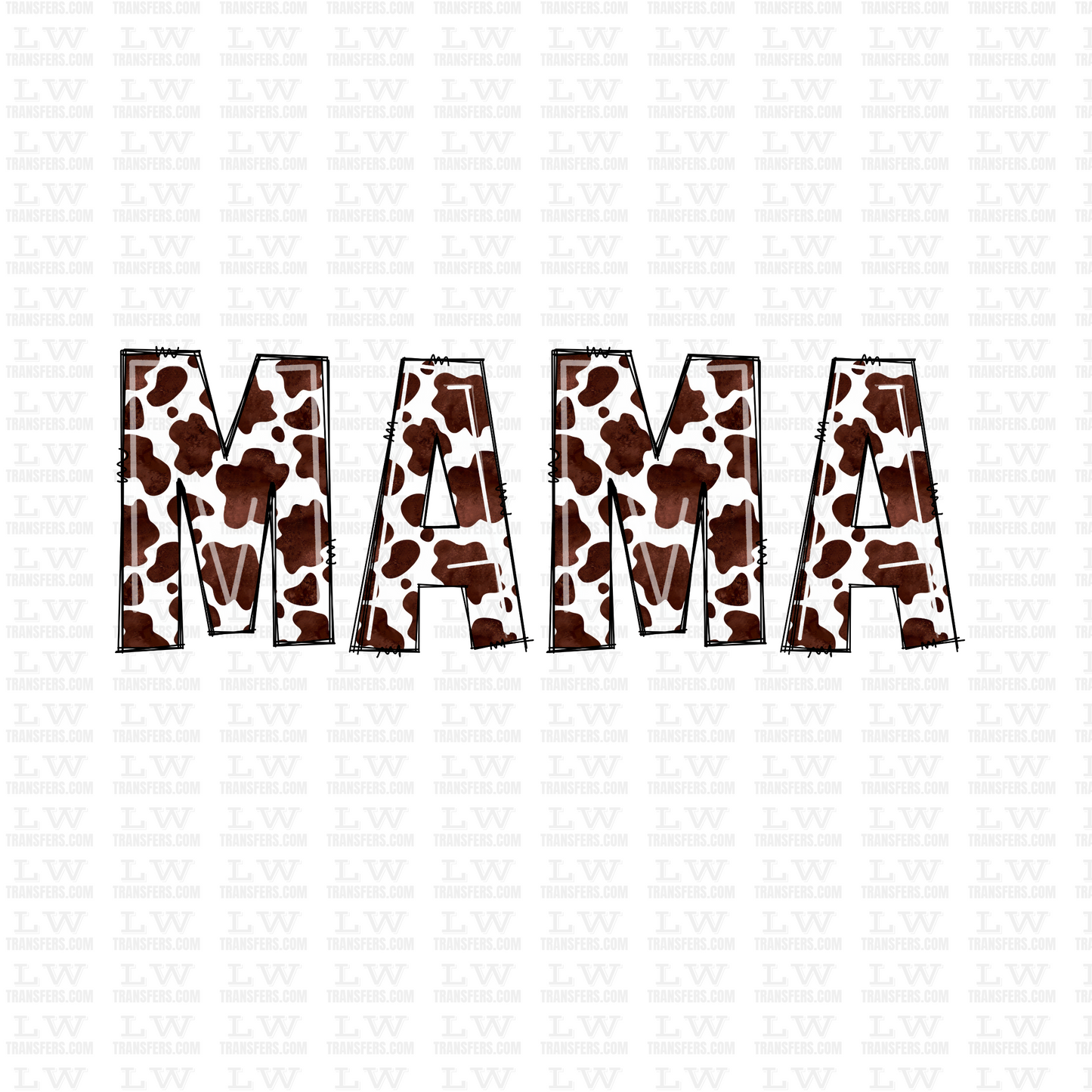 COWHIDE MAMA PRINT DTF TRANSFER - MT33