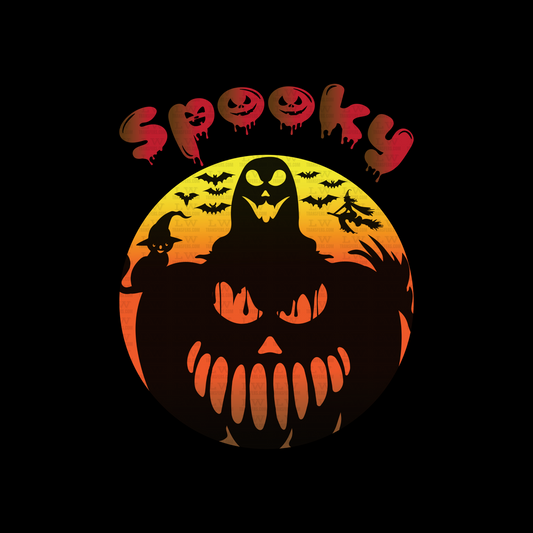 SPOOKY HALLOWEEN PUMKIN DTF Transfer