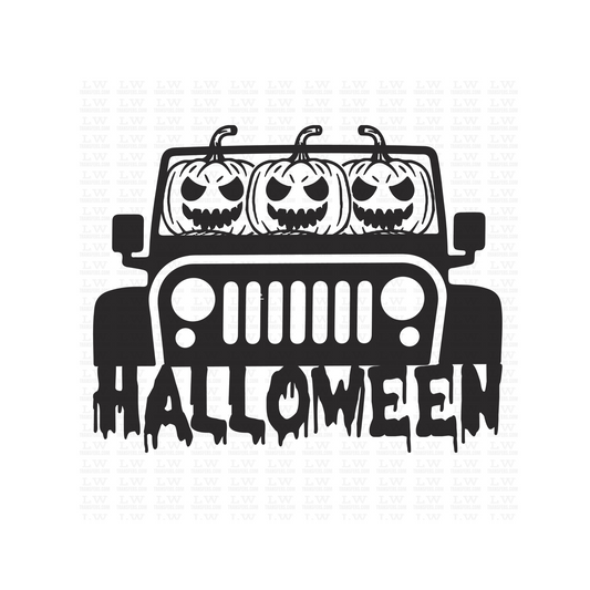 HALLOWEEN JEEP DTF Transfer