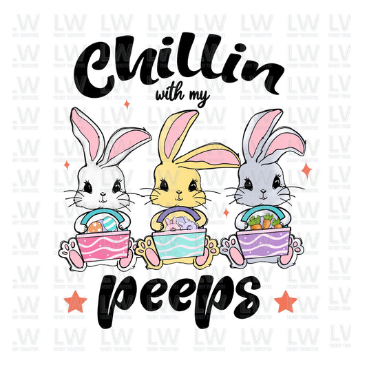 CHILLIN PEEPS Easter DTF Transfer