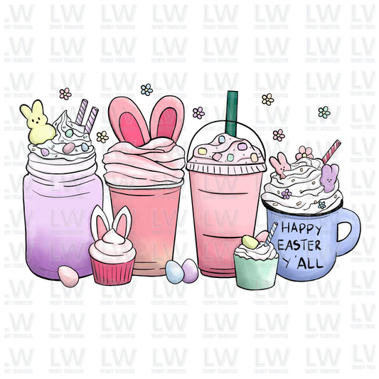 Easter Latte Dtf Transfer 2370