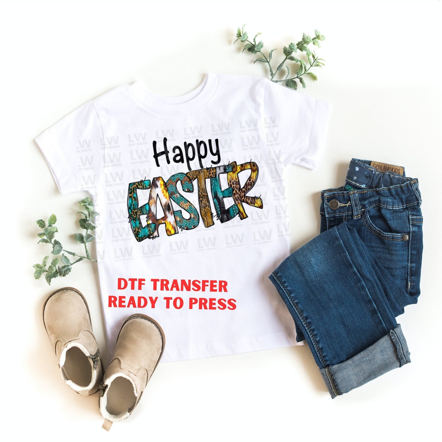 Western Happy Easter DTF Transfer