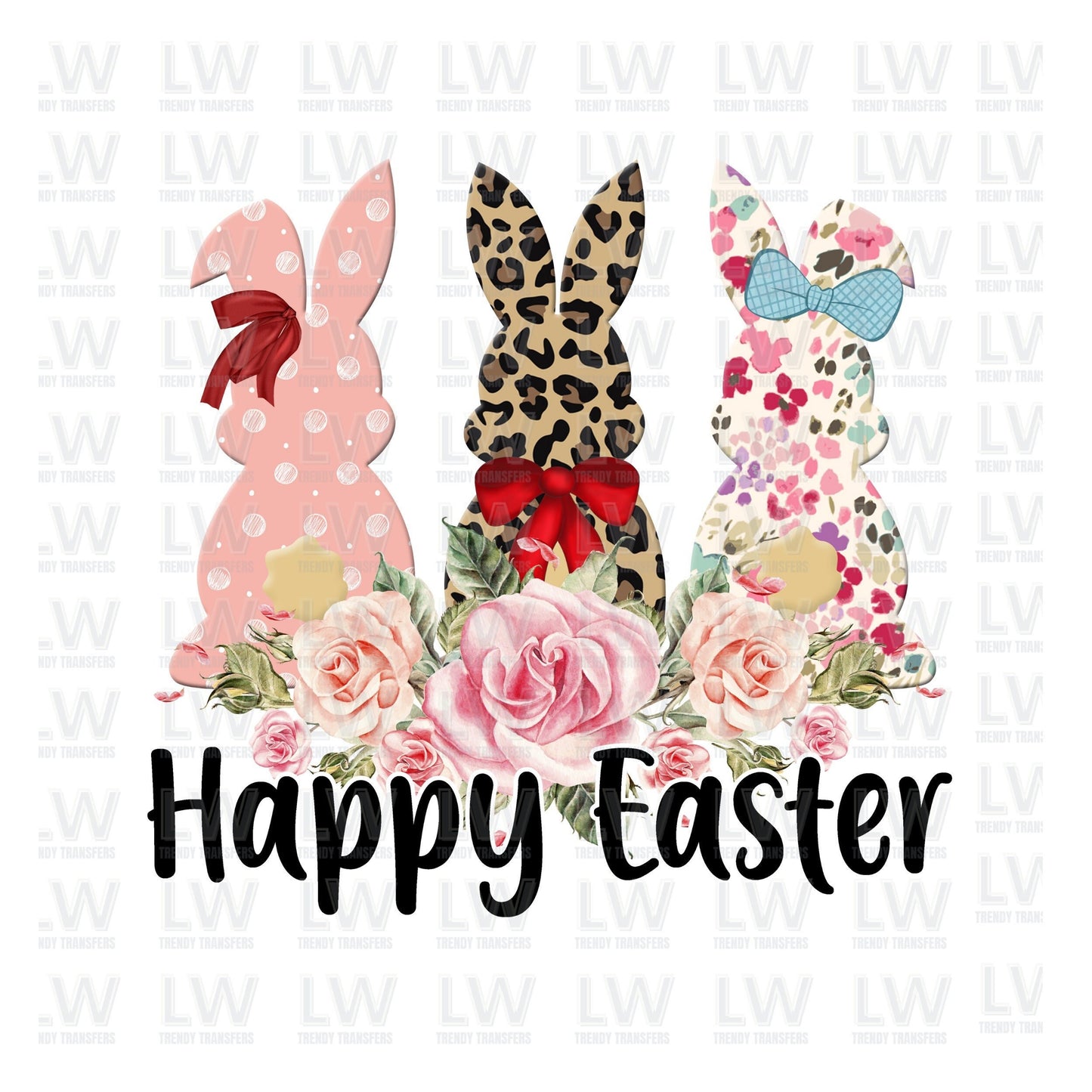 HAPPY EASTER BUNNIES DTF TRANSFER - ET2380