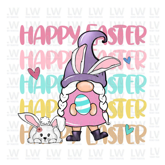 Happy Easter Gnome DTF Transfer 2417