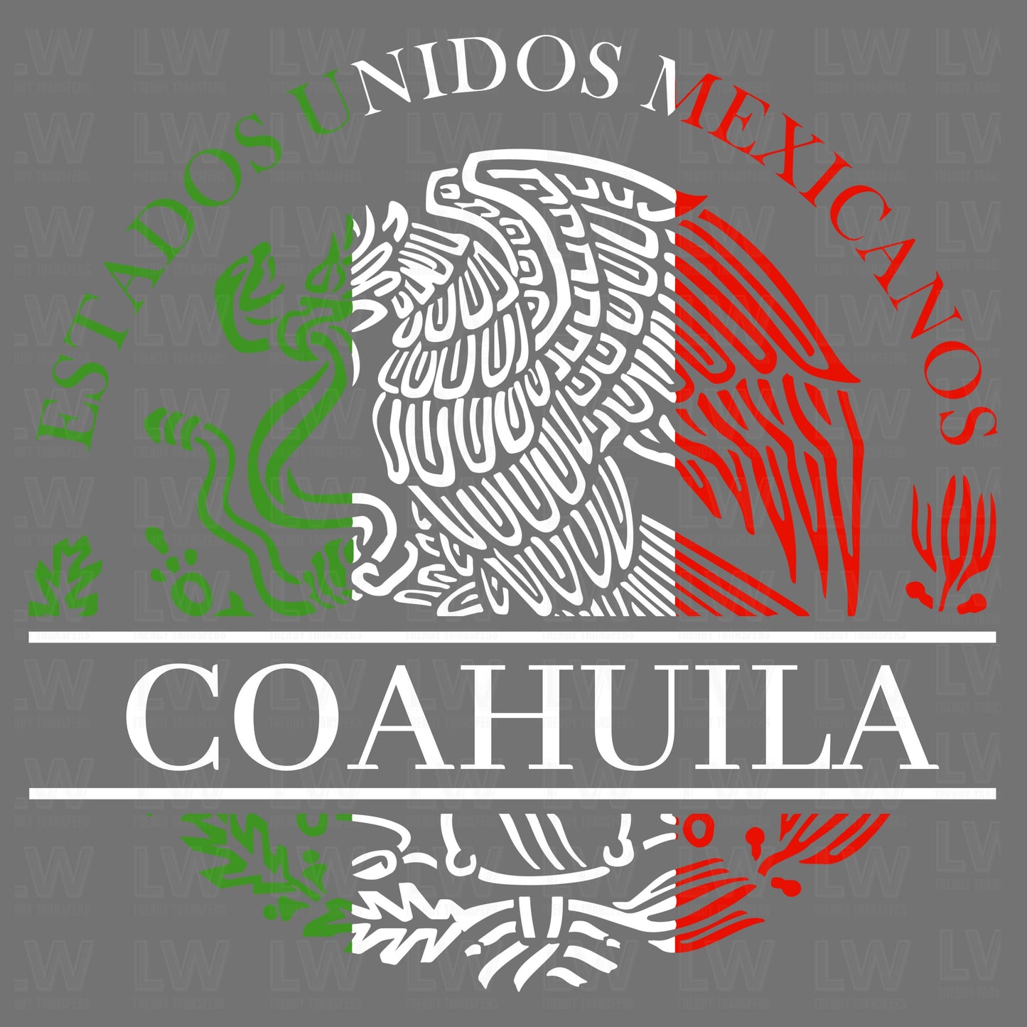 Sello de Mexico DTF Transfer