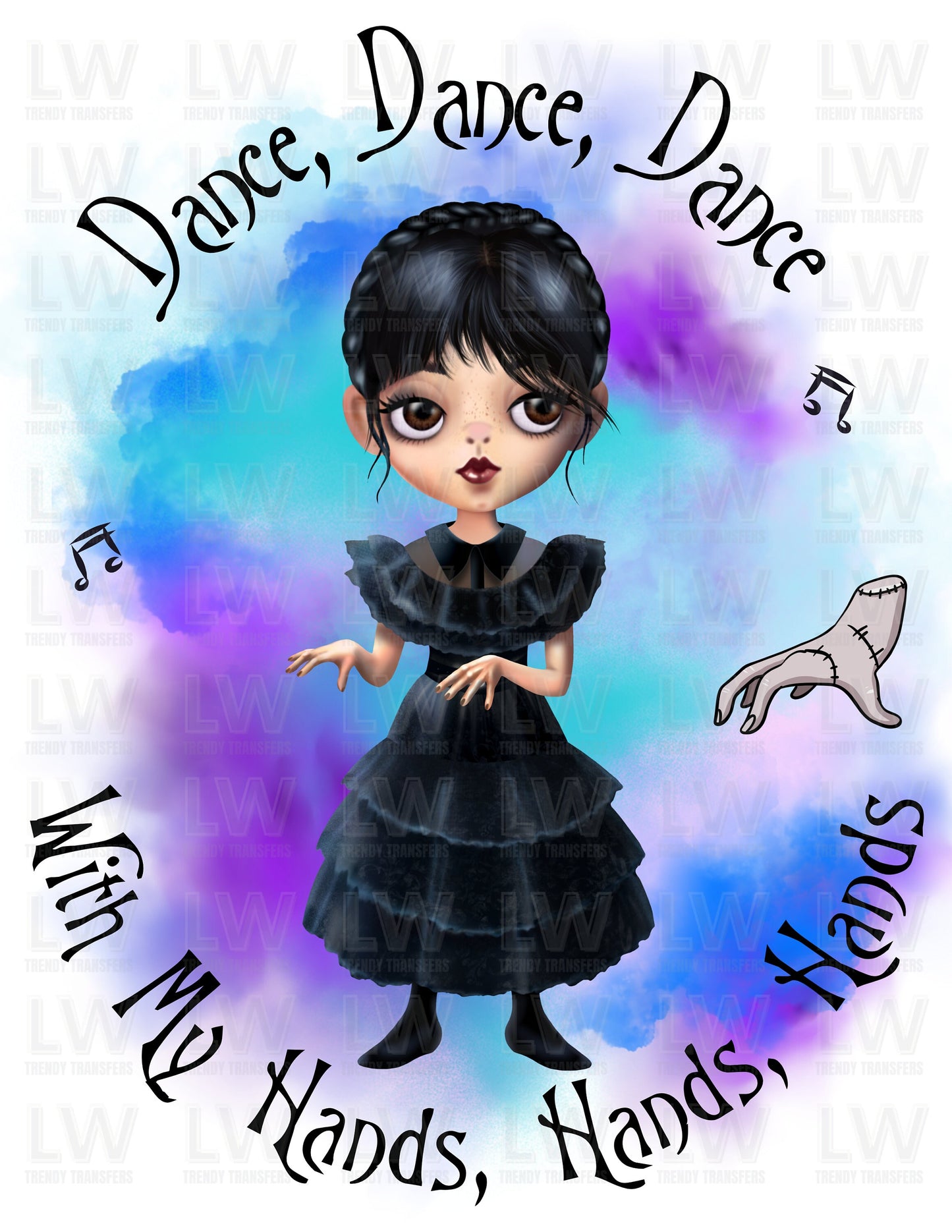 Dance With My Hands DTF Transfer, Dancing Queen Wednesday