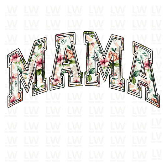 Mama Floral Text DTF TRANSFER | MD24